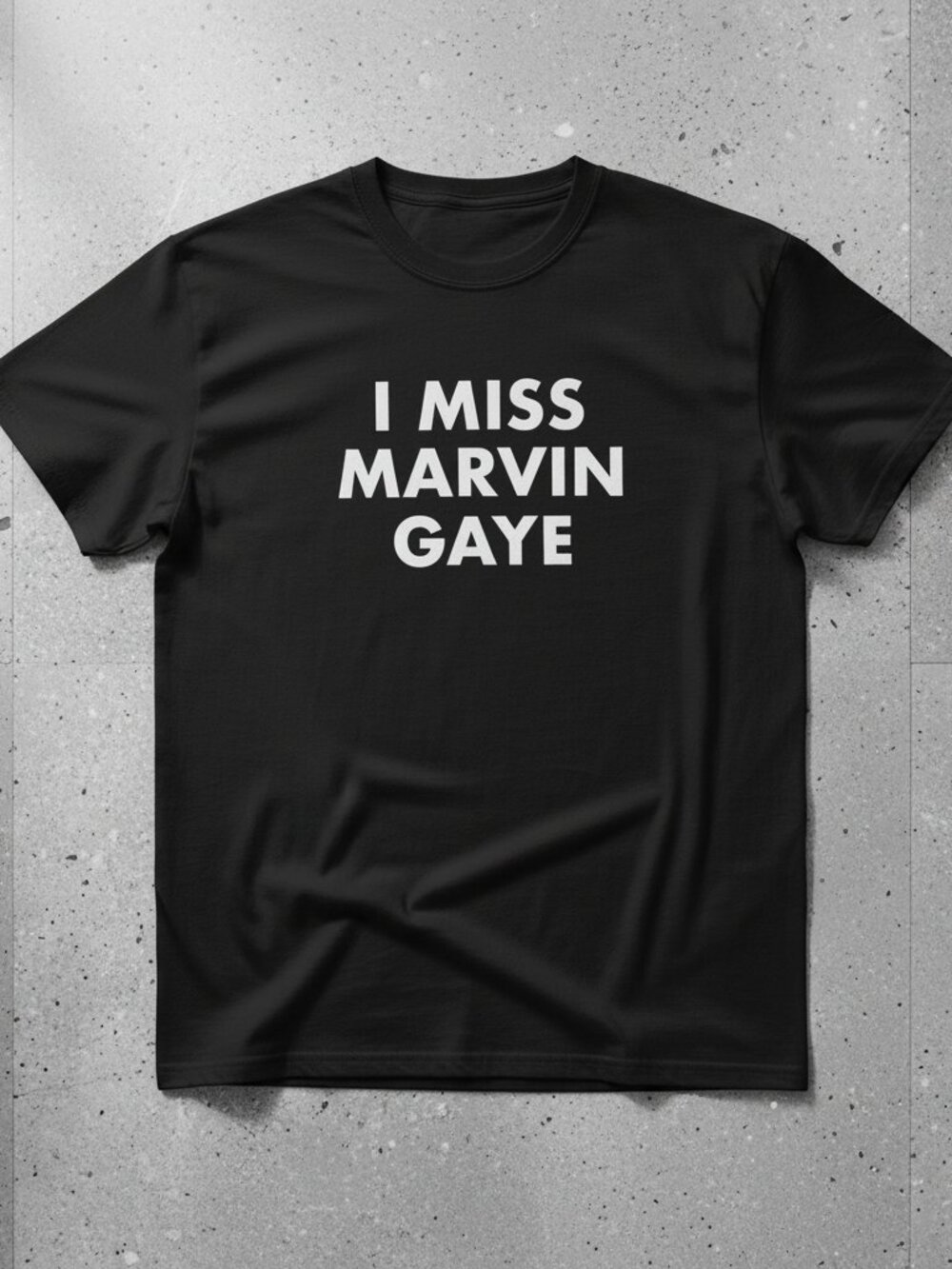 I Miss Marvin Gaye T-Shirt – Retro Music Lover Tee – Minimalist Graphic Black
